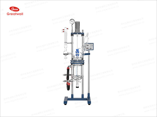 长城科工贸玻璃反应釜双层夹套，5L玻璃釜体釜盖